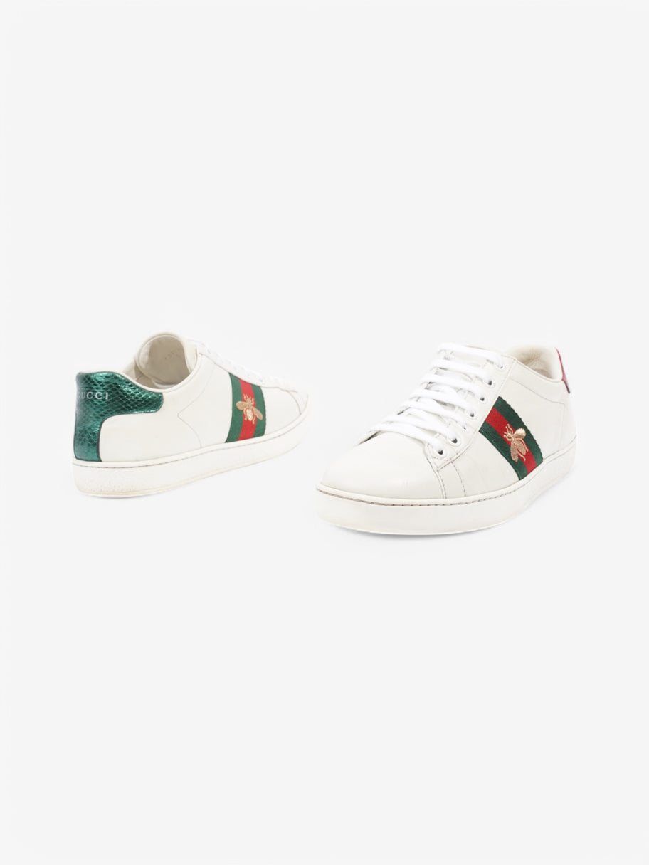 Gucci Ace Embroidered Bee Sneakers  White  / Green / Red Leather EU 38.5 UK 5.5 Image 9