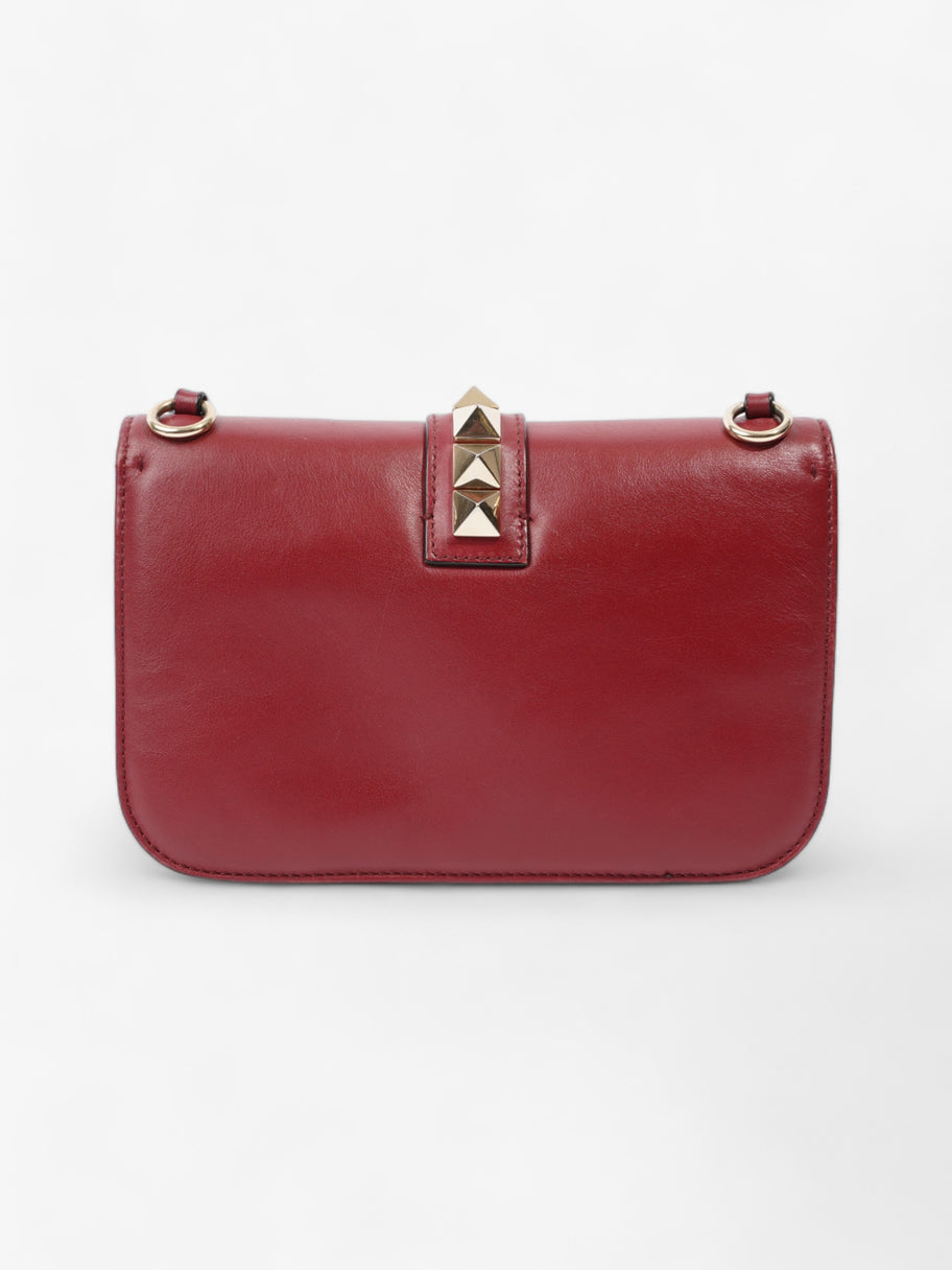 Valentino Rockstud Medium Glam Lock Flap Burgundy Leather Image 4