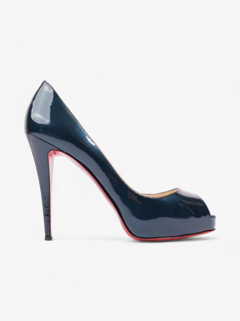  Christian Louboutin Very Prive 120mm Midnight Blue Patent Leather EU 41 UK 8