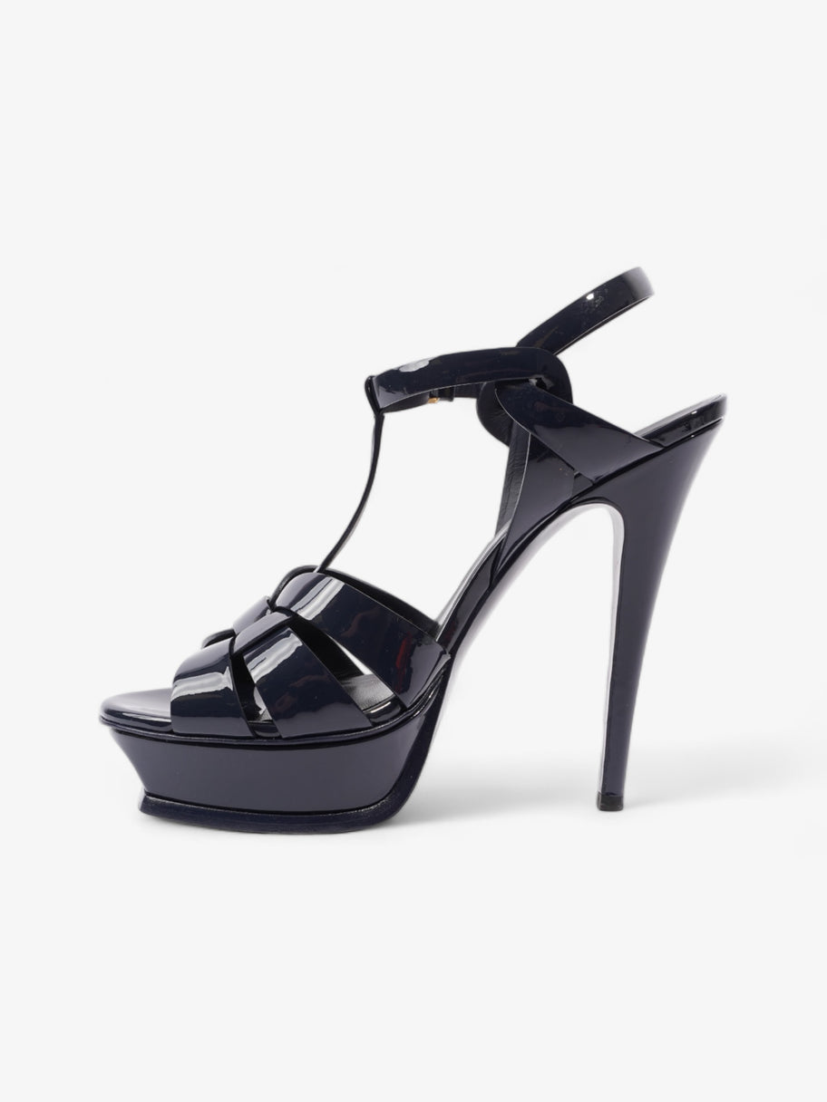 Saint Laurent Tribute Platform Heels 140mm Navy Blue Patent Leather EU 40 UK 7 Image 3