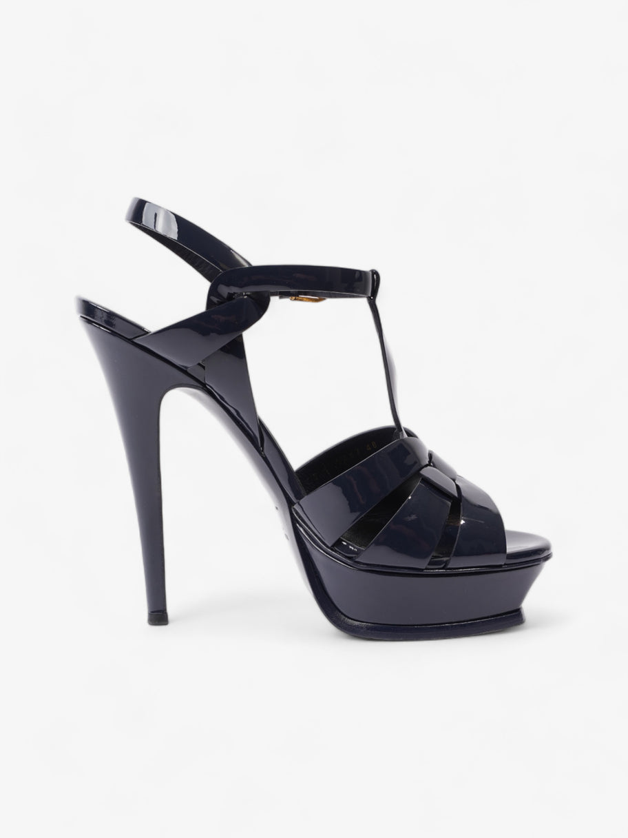 Saint Laurent Tribute Platform Heels 140mm Navy Blue Patent Leather EU 40 UK 7 Image 4