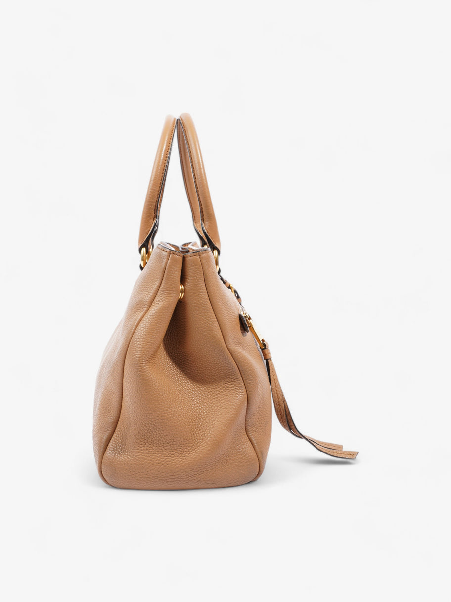 Prada Vitello Phoenix Tote Tan Leather Image 5