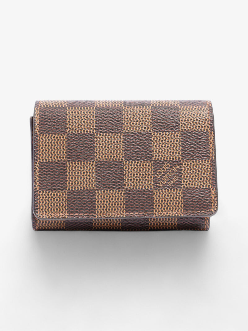  Louis Vuitton Card Case Holder Damier Ebene Coated Canvas