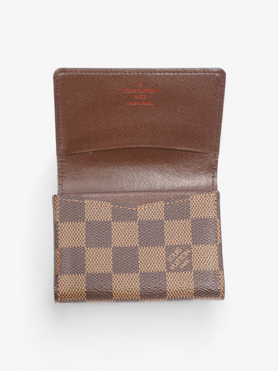 Louis Vuitton Card Case Holder Damier Ebene Coated Canvas Image 3