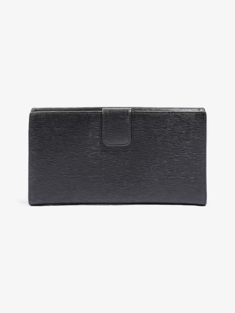 Continental Flap Wallet Black Leather Image 3