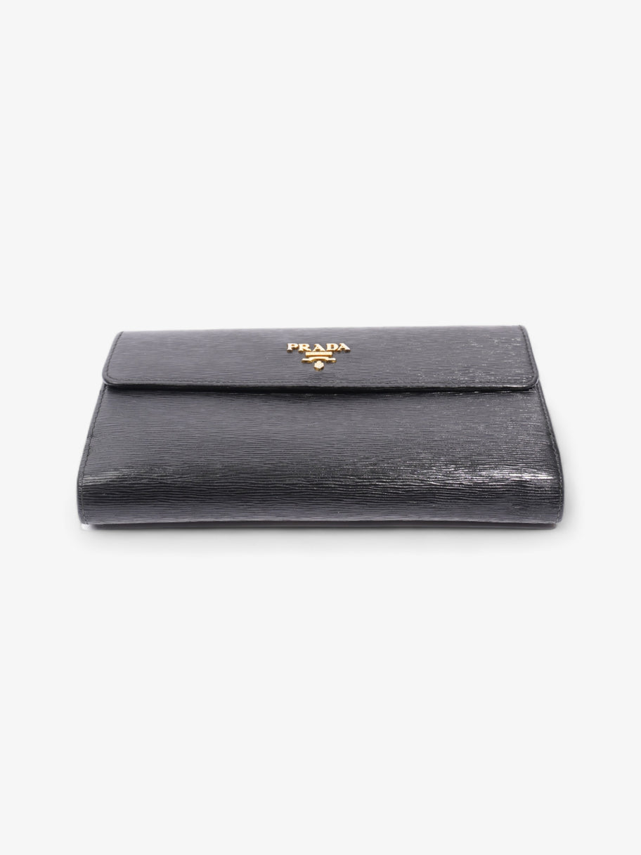 Continental Flap Wallet Black Leather Image 5