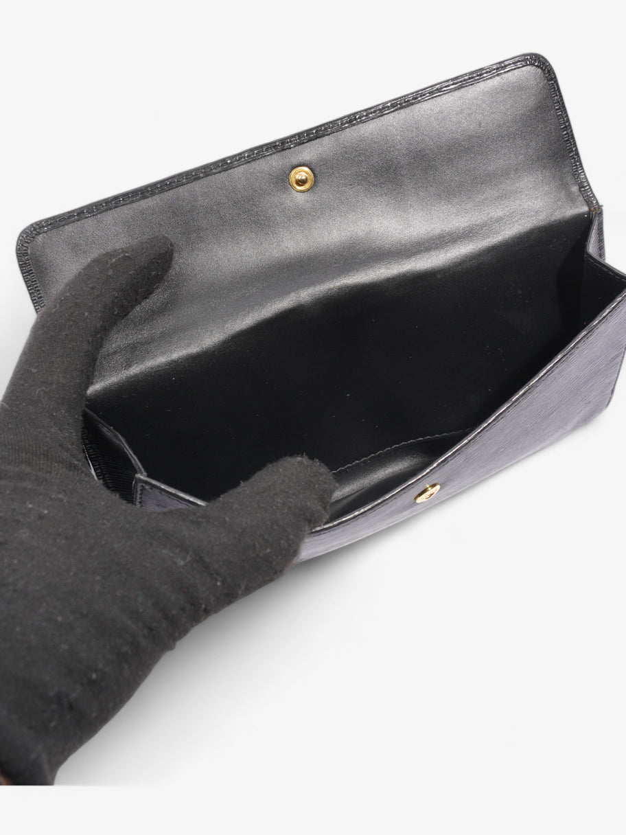 Continental Flap Wallet Black Leather Image 7