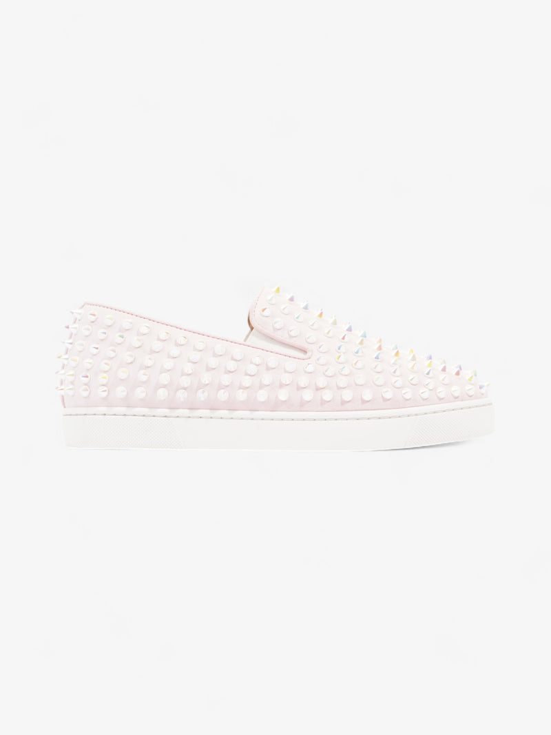  Christian Louboutin Roller Boat Sneakers Pink / Iridescent Suede EU 38.5 UK 5.5