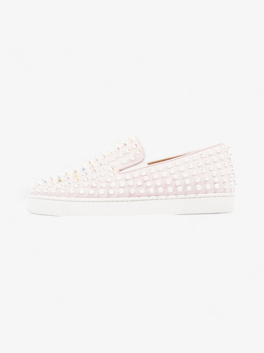 Christian Louboutin Roller Boat Sneakers Pink / Iridescent Suede EU 38.5 UK 5.5 Image 5