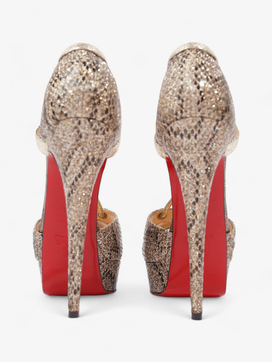 Christian Louboutin Glennalta 150 Gold Glitter EU 38.5 UK 5.5 Image 6