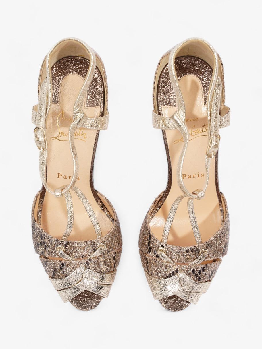 Christian Louboutin Glennalta 150 Gold Glitter EU 38.5 UK 5.5 Image 8