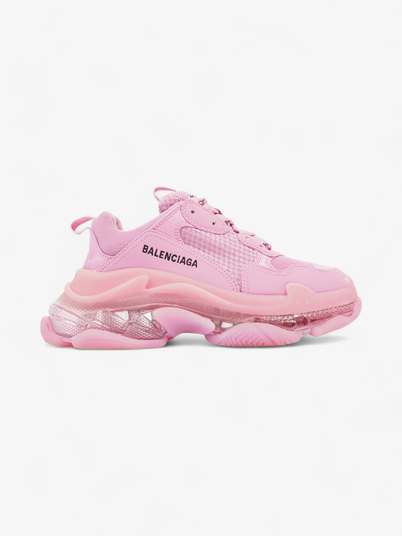  Balenciaga Triple S Clear Sole Pink Mesh EU 37 UK 4