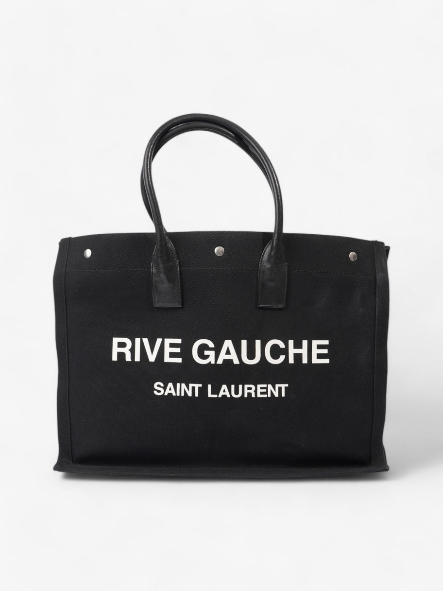 Saint Laurent Rive Gauche Black / White Cotton Large Image 9