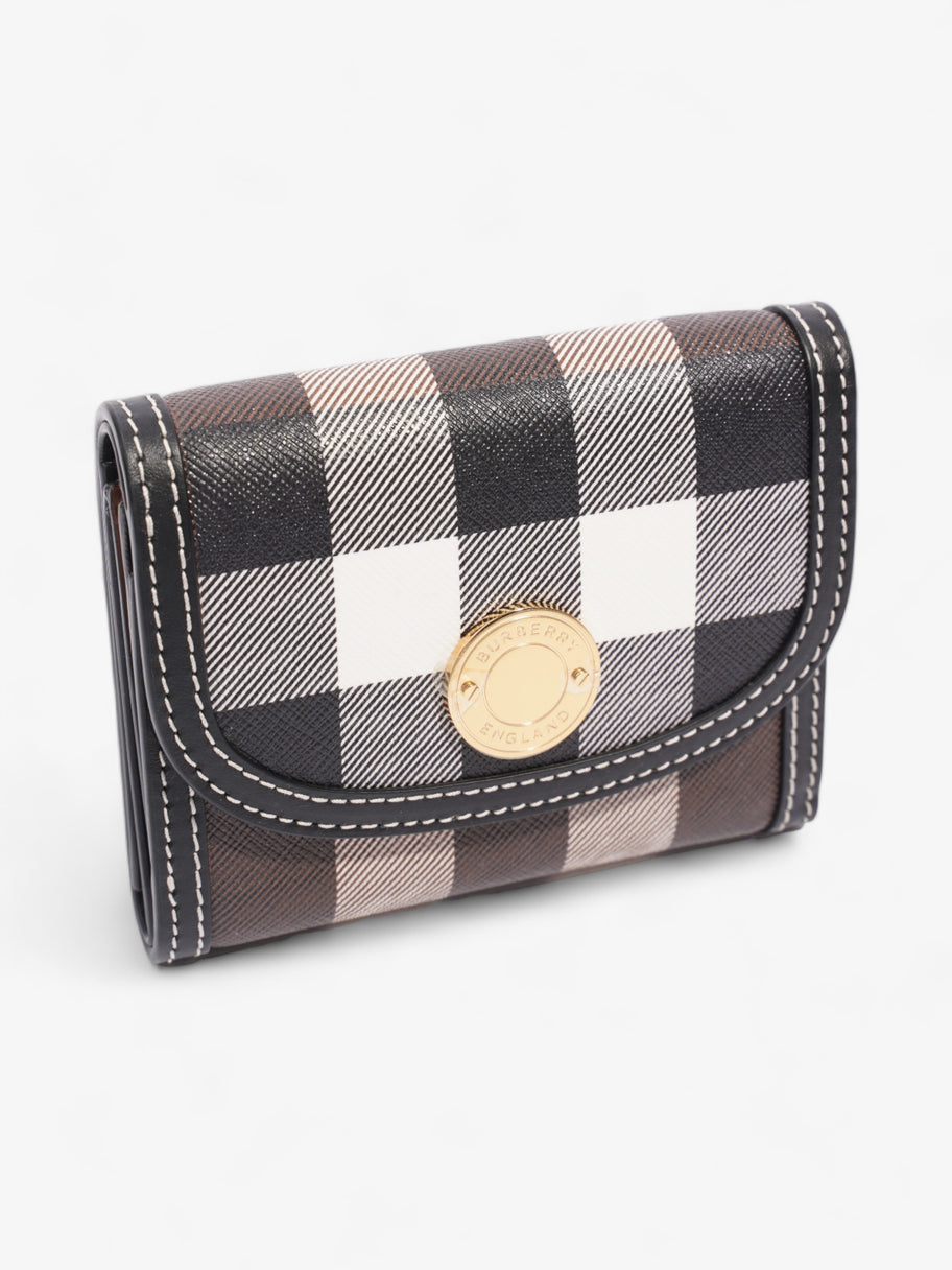 Burberry Check Folding Wallet Dark Birch Brown Coated Canvas Image 6