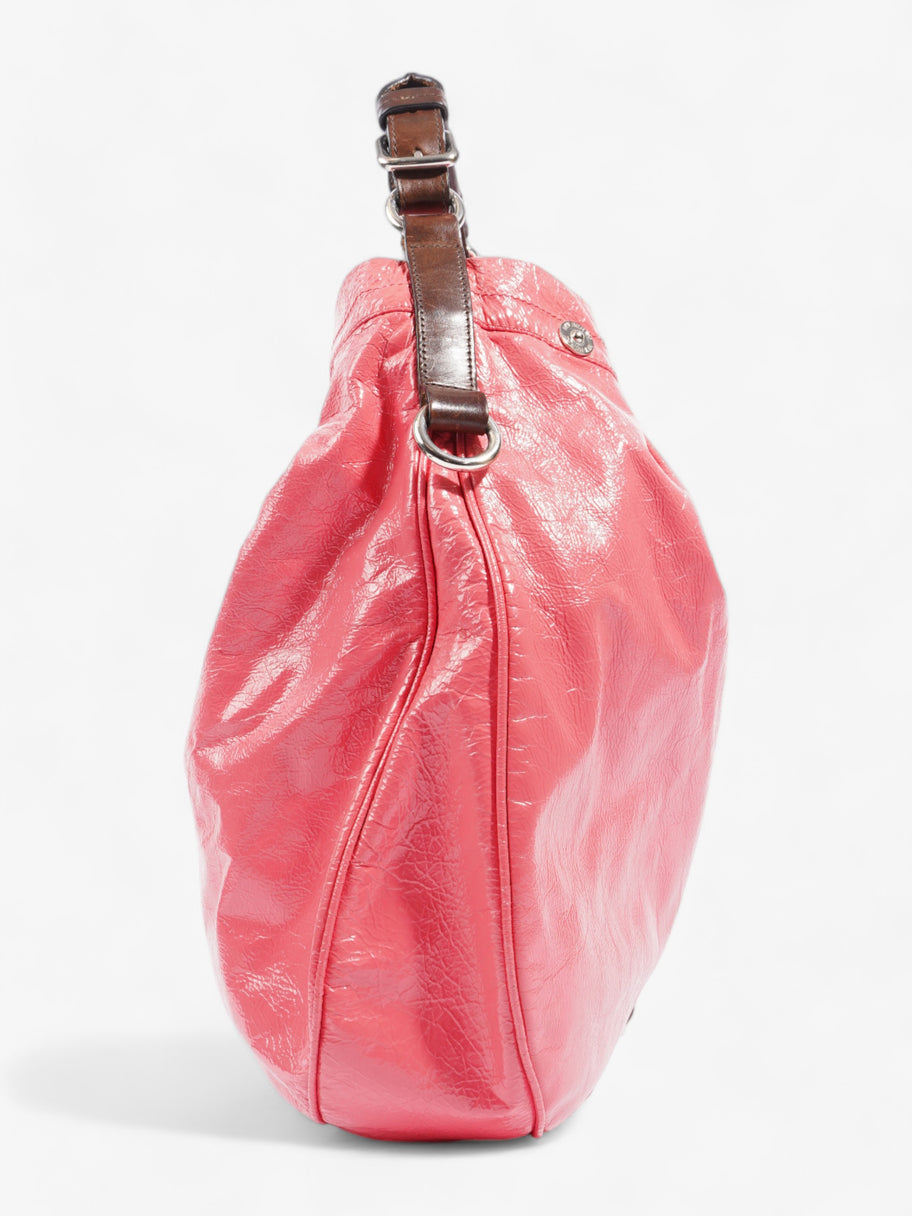 Mitzy Hobo East West Pink Leather Image 5