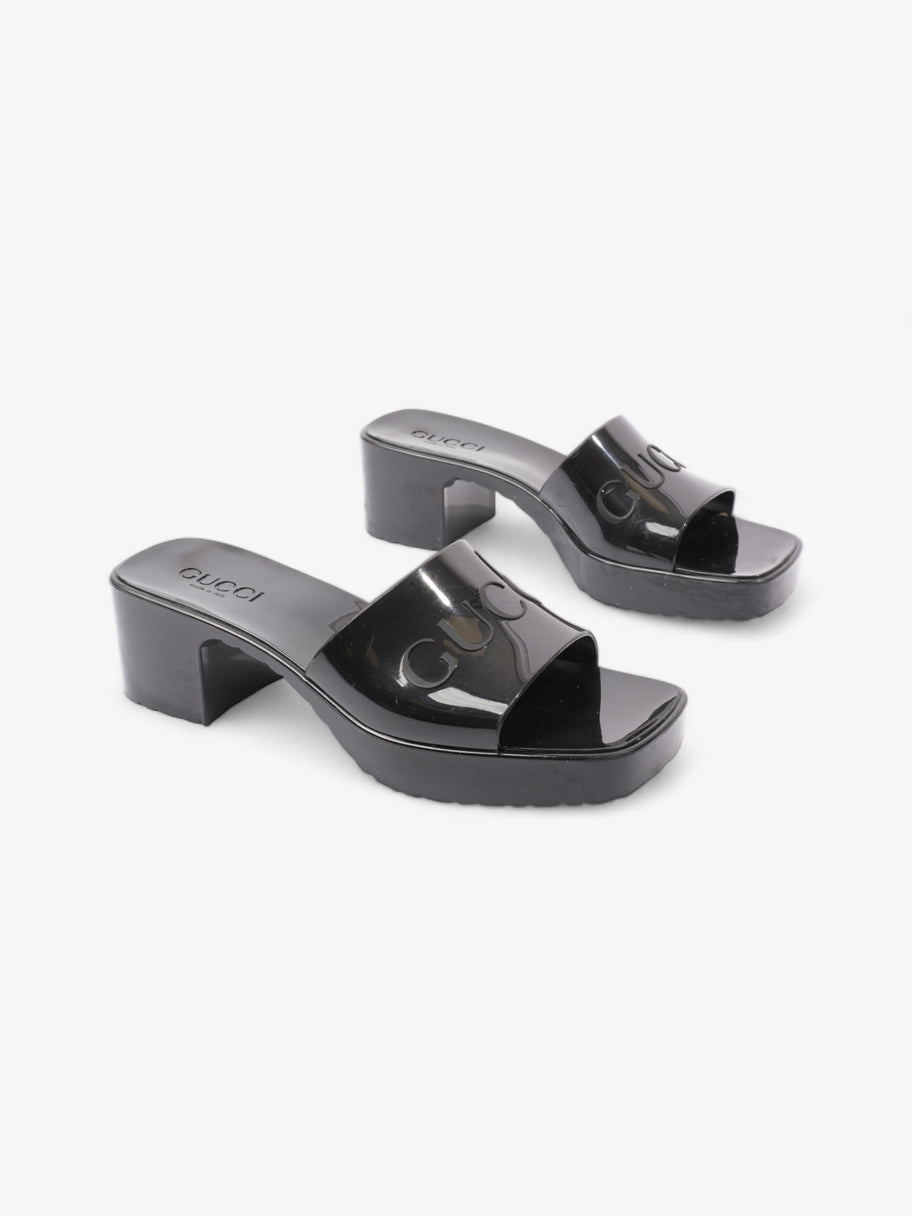 Logo Platform Slide Sandal 40mm Black Rubber EU 38 UK 5 Image 2