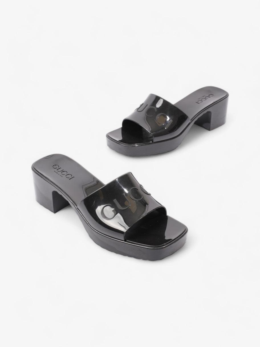 Logo Platform Slide Sandal 40mm Black Rubber EU 38 UK 5 Image 9