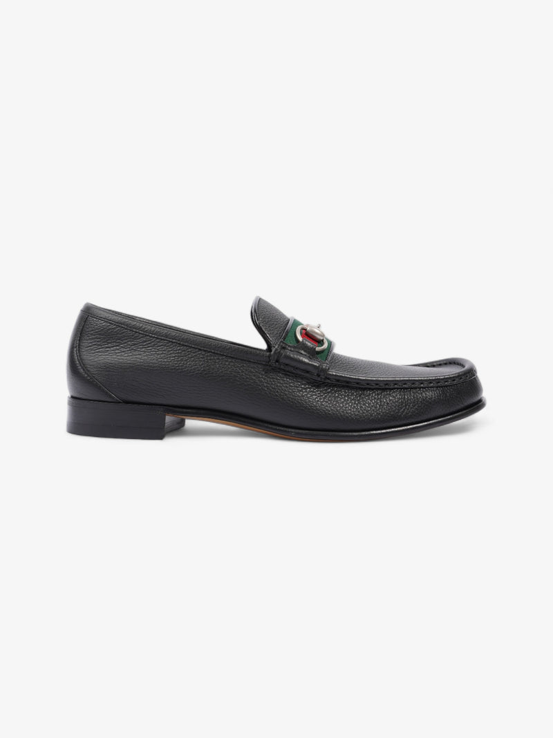  Gucci Horsebit Loafers Black / Green / Red Leather EU 45 UK 11