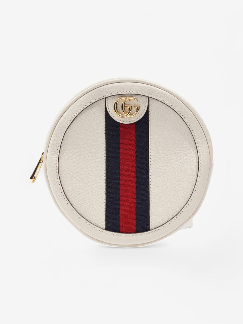  Gucci Ophidia Round Backpack White / Navy / Red Leather Mini