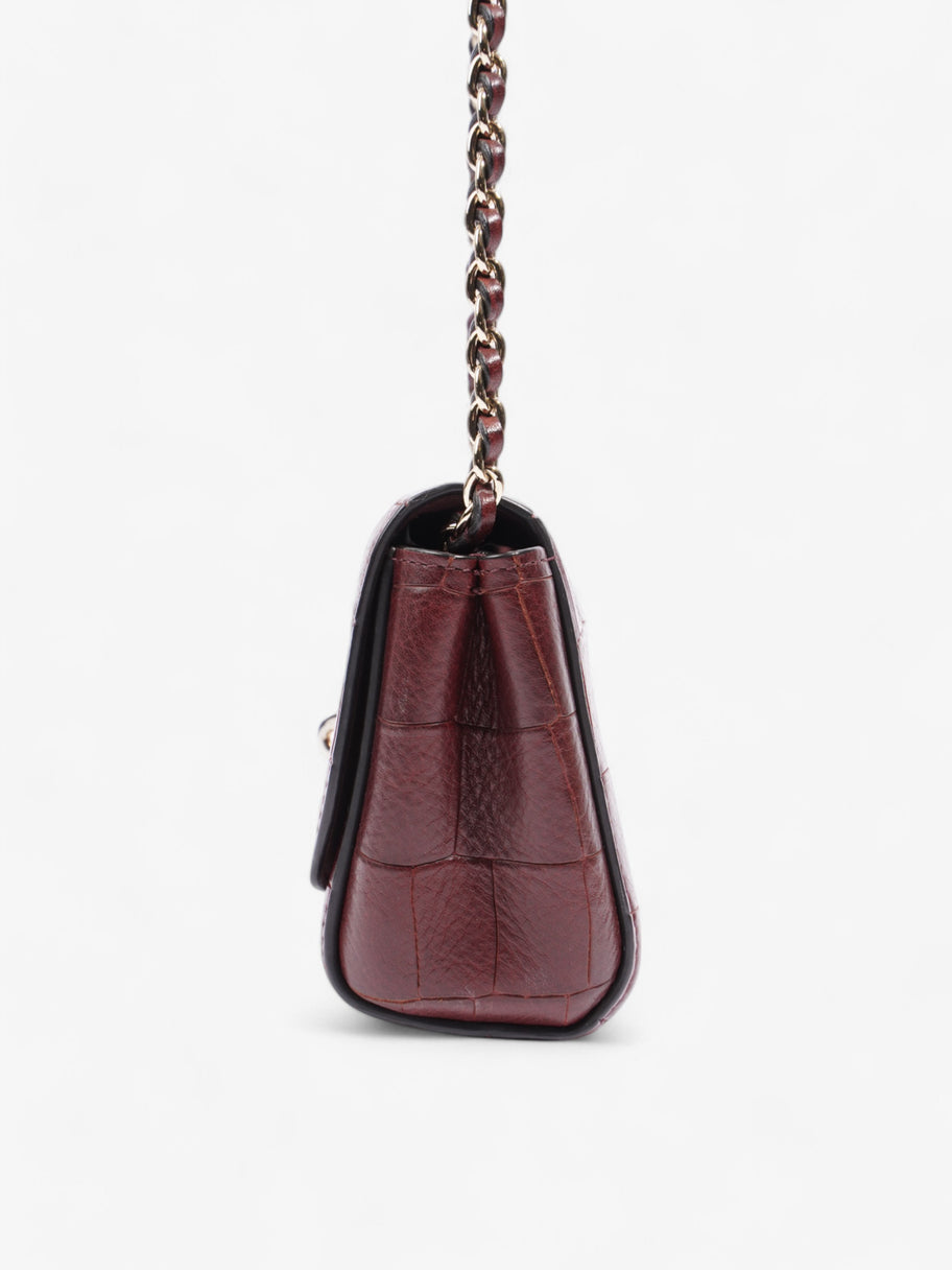 Mulberry Lily Burgundy Embossed Leather Mini Image 3