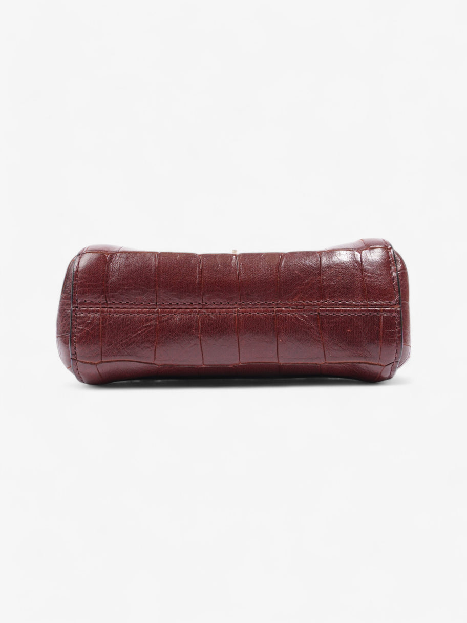 Mulberry Lily Burgundy Embossed Leather Mini Image 6