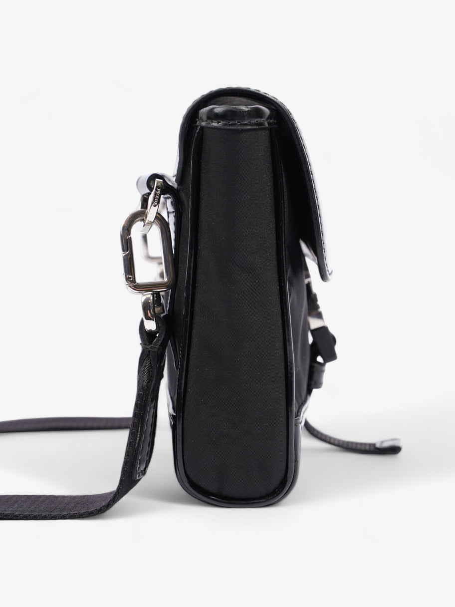 Prada Buckle-Flap Branded Messenger Black Re Nylon Image 5