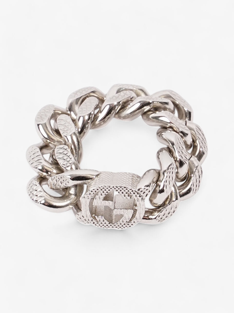 Gucci Interlocking G Gourmette Chain Ring Palladium Palladium Small (Circumference - 54mm) Image 1