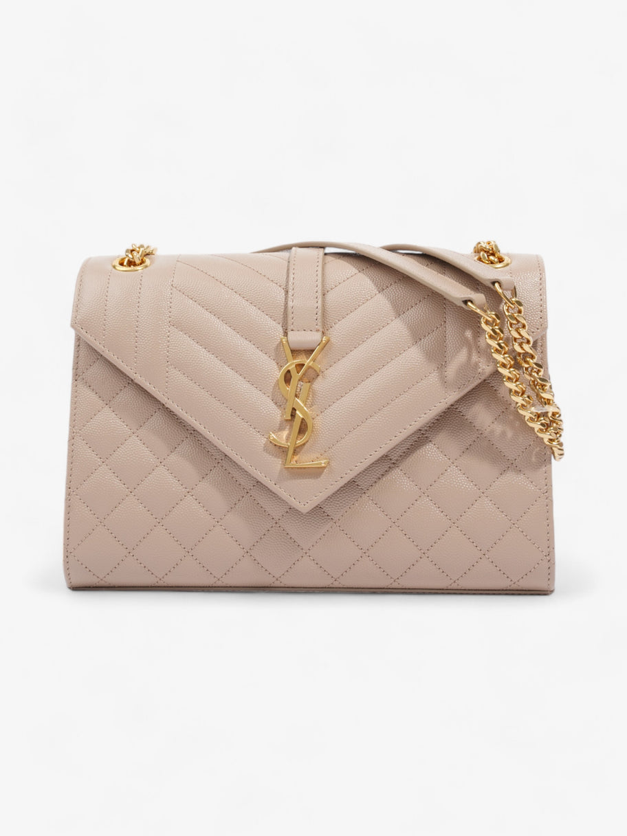 Saint Laurent Monogram Envelope Neutral Matelasse Leather Image 1