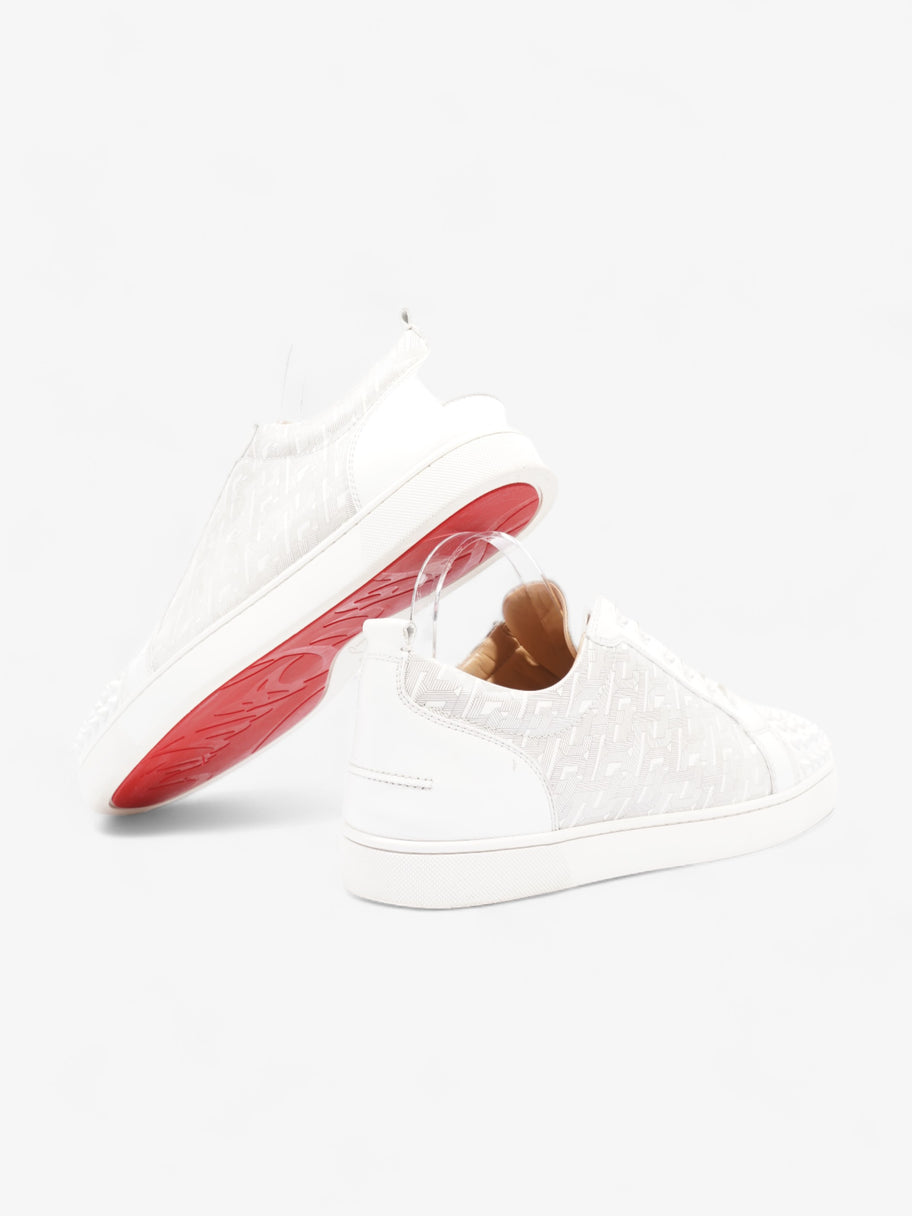 Christian Louboutin Louis Junior Spikes Flat White / Grey Patent Leather EU 44.5 UK 10.5 Image 9