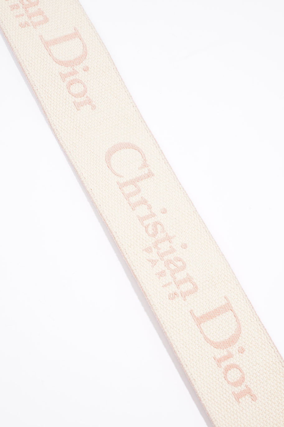 Christian Dior Embroidered Strap Pink / cream Canvas Image 5