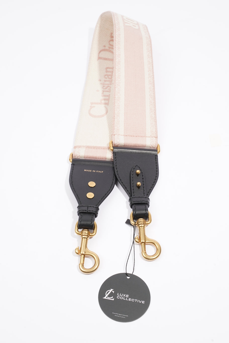 Christian Dior Embroidered Strap Pink / cream Canvas Image 7