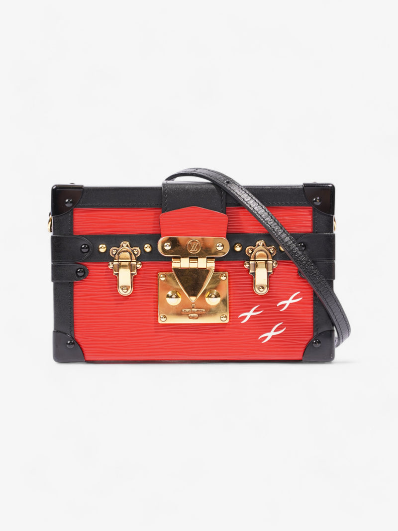  Louis Vuitton Petite Malle Black / Red Epi Leather