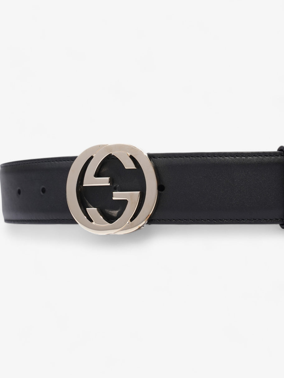 Gucci Interlocking G Belt Black / Gold Leather 70cm / 28