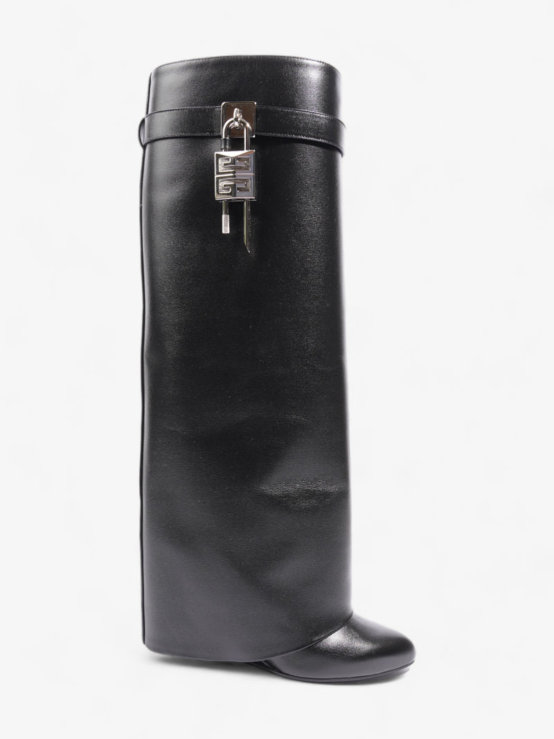  Givenchy Shark Lock Boots Black Leather EU 37.5 UK 4.5