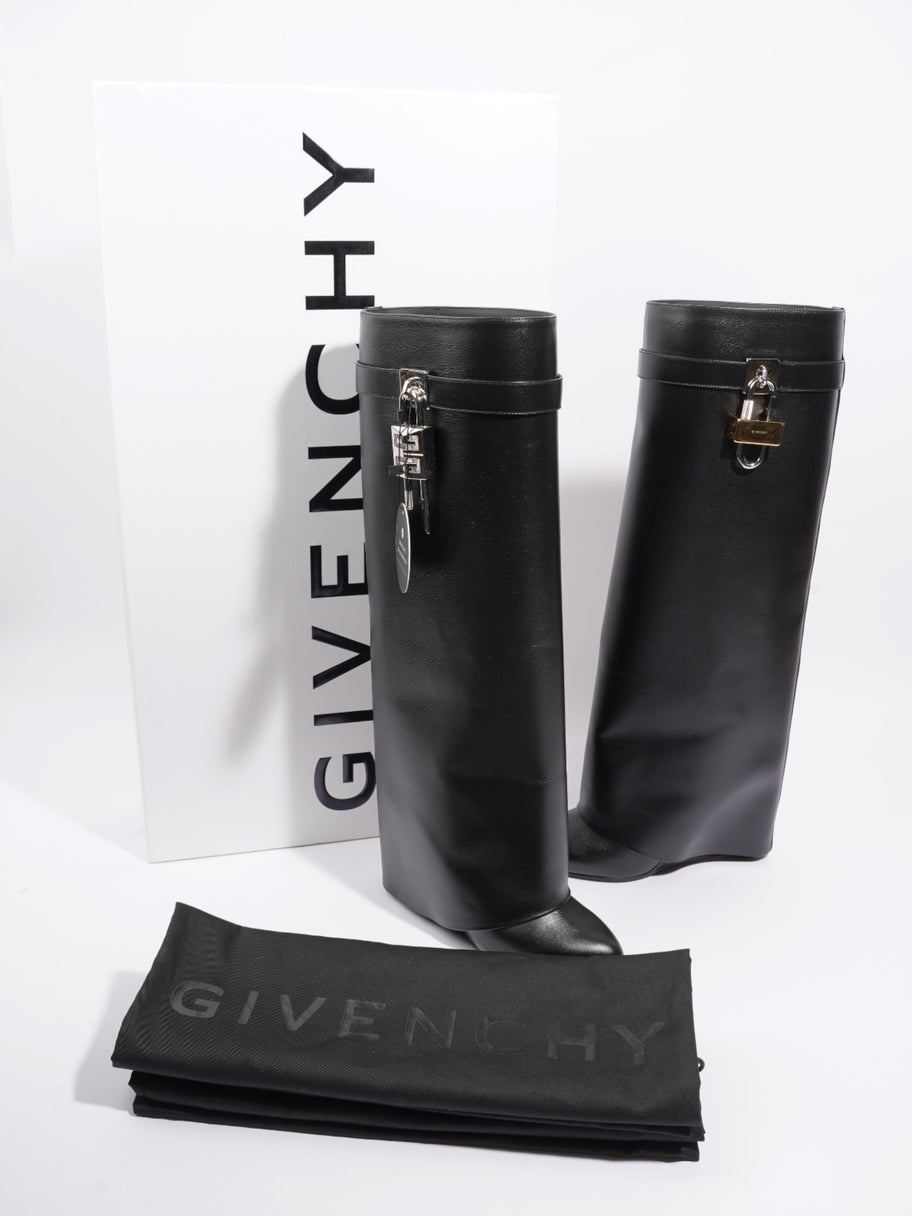 Givenchy Shark Lock Boots Black Leather EU 37.5 UK 4.5 Image 10