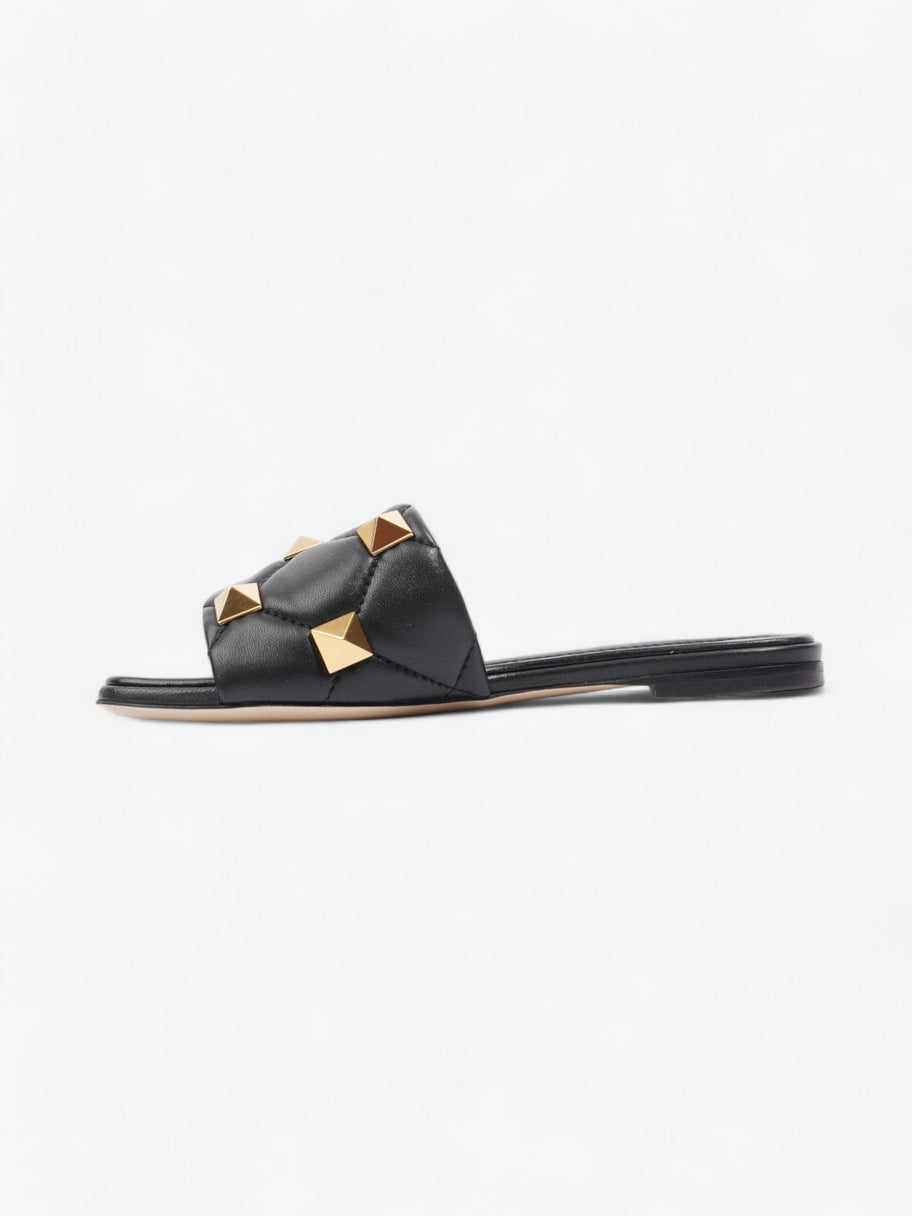 Valentino Rockstud Slides Black / Gold Leather EU 37 UK 4 Image 3