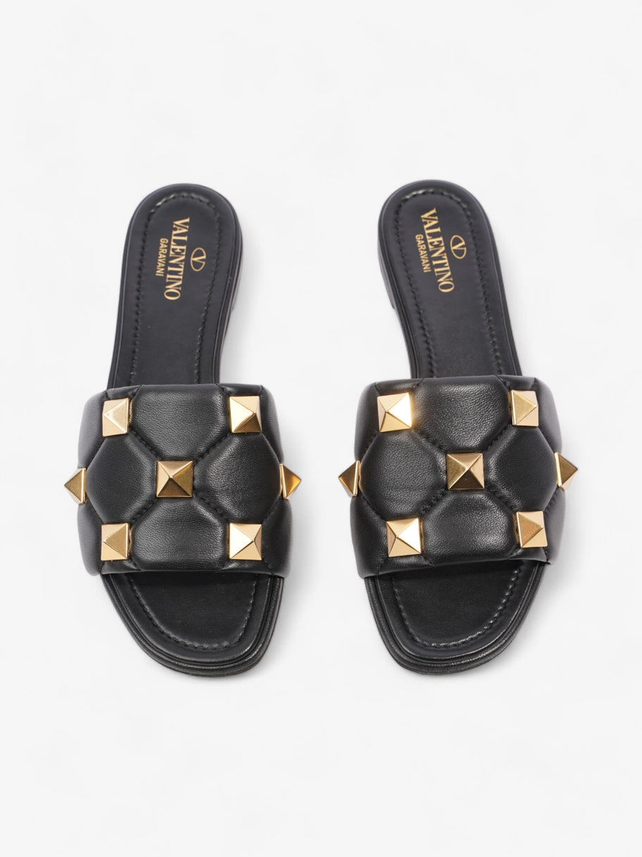 Valentino Rockstud Slides Black / Gold Leather EU 37 UK 4 Image 8