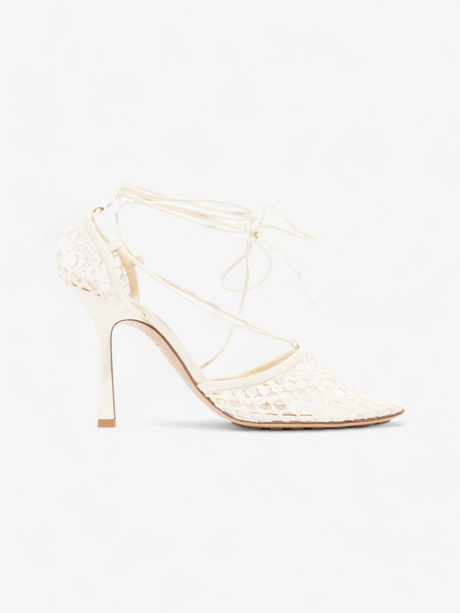 Bottega Veneta Mesh Trim Sandals 80 Cream Mesh EU 38 UK 5 Image 4