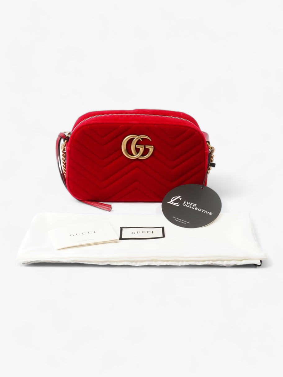 GG Marmont Chain Small Hisbiscus Red Velvet Image 9