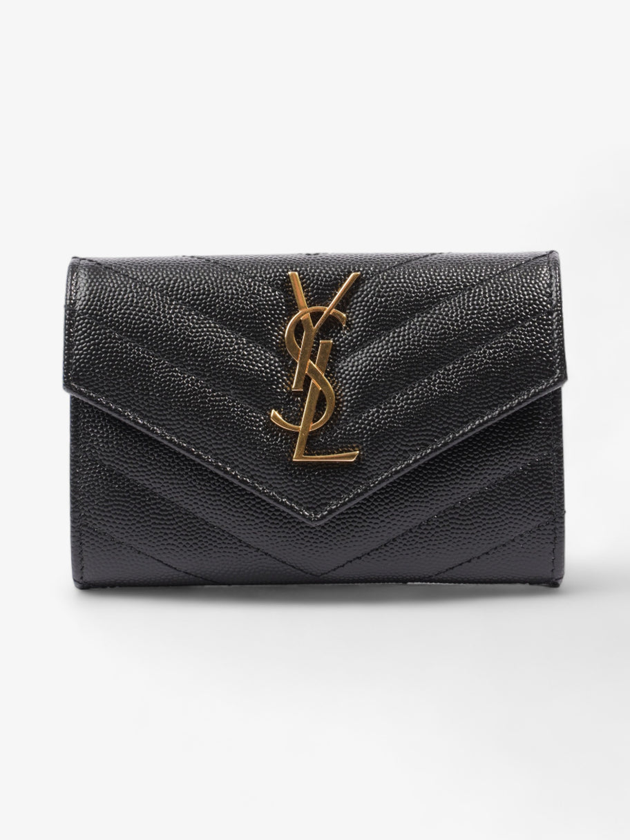 Saint Laurent Monogram Fold Wallet Black Matelasse Leather Image 1