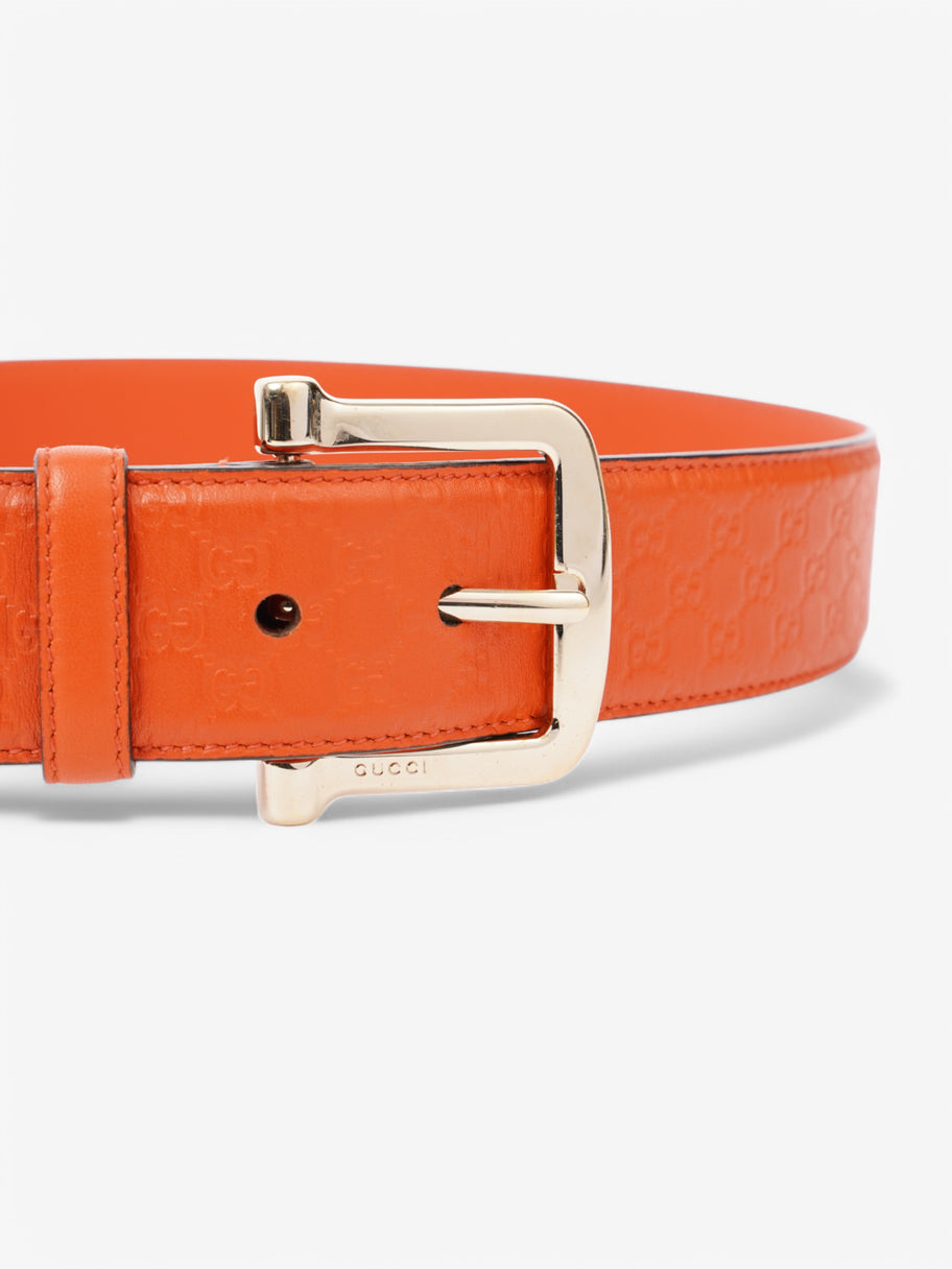 Gucci GG Belt Orange Leather Image 3