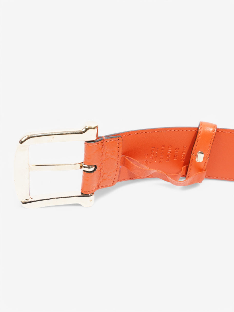 Gucci GG Belt Orange Leather Image 4