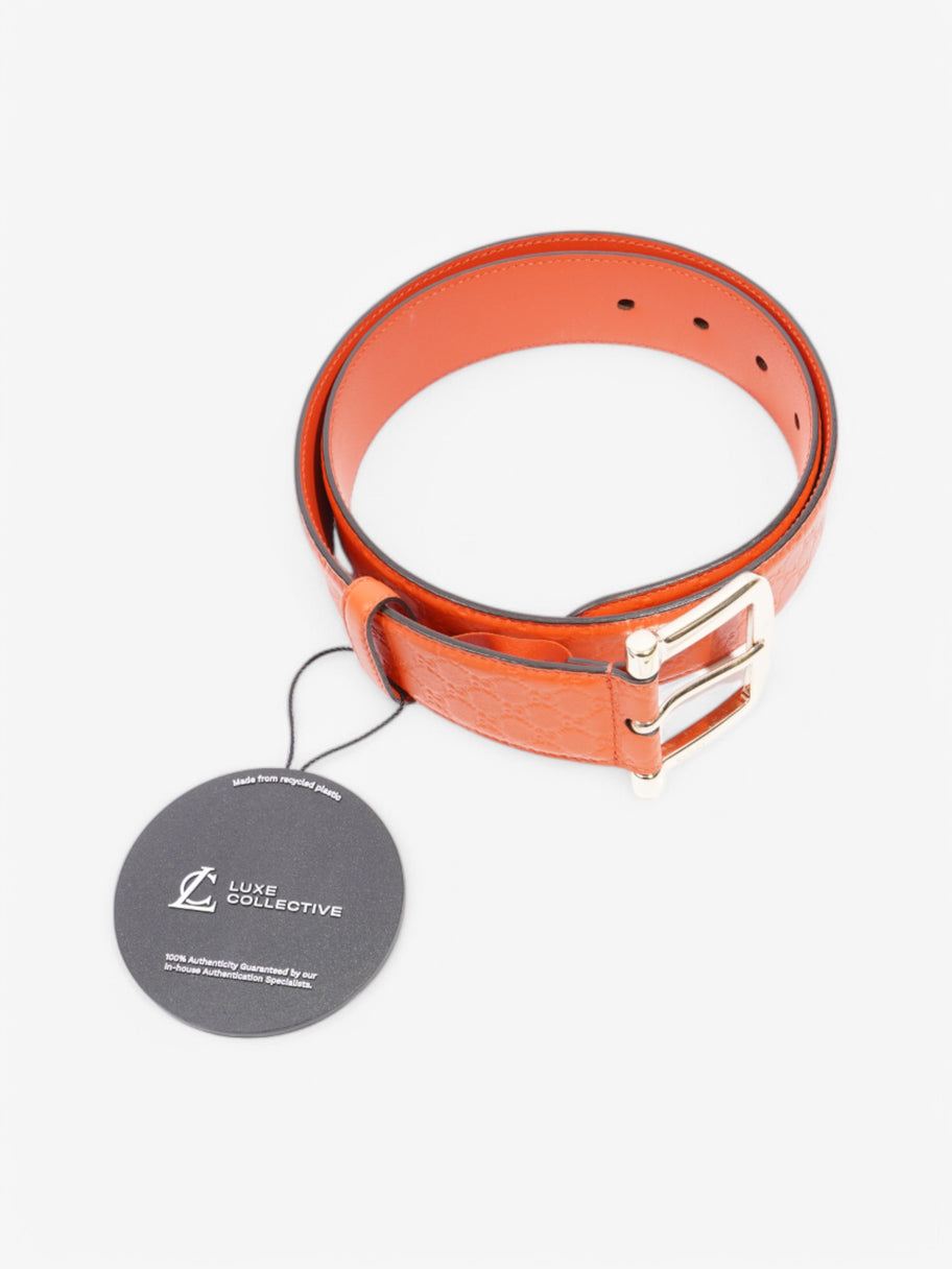 Gucci GG Belt Orange Leather Image 5