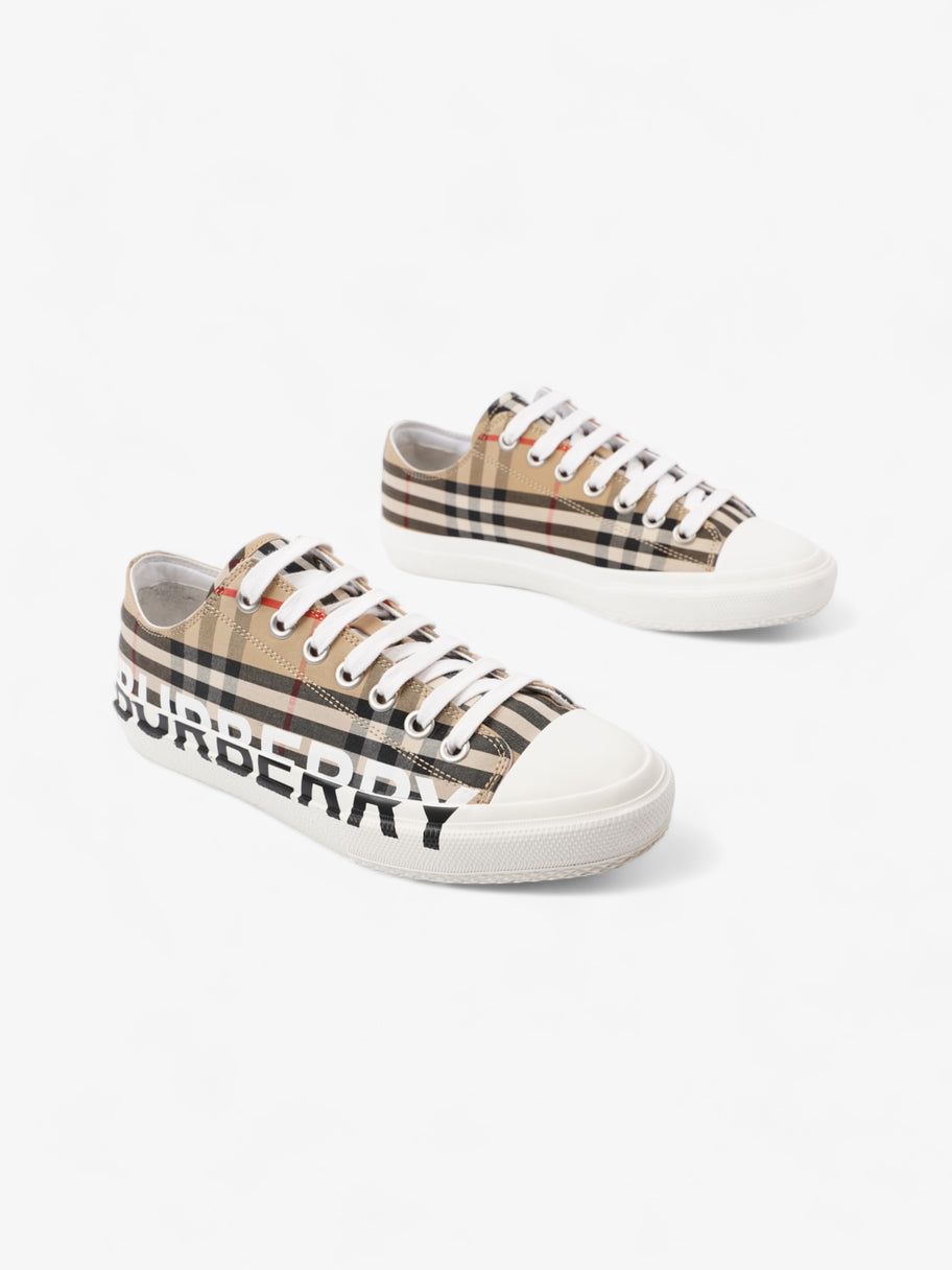 Burberry Larkhal Sneakers Beige Checkered / White Canvas EU 40 UK 7 Image 2