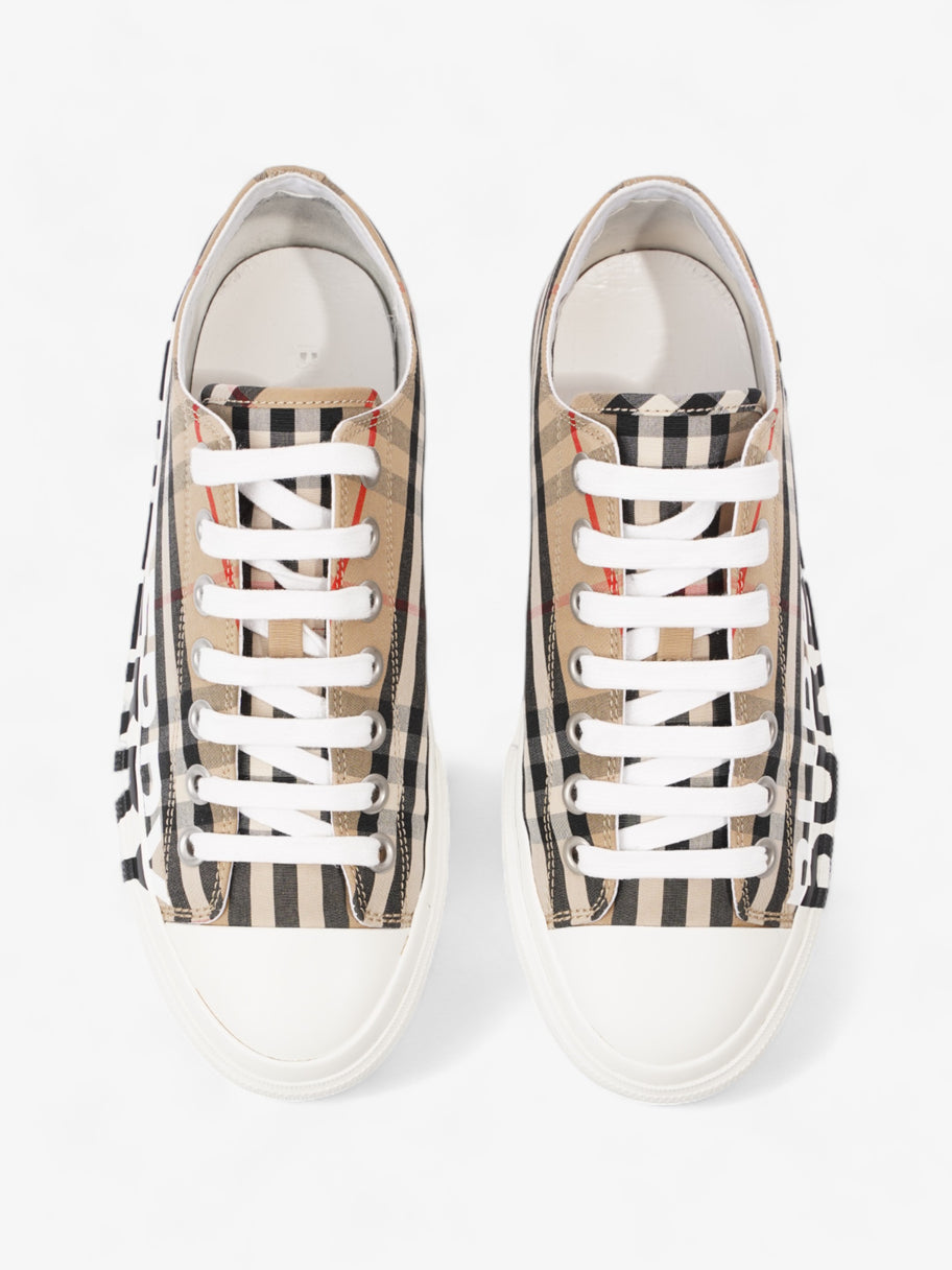 Burberry Larkhal Sneakers Beige Checkered / White Canvas EU 40 UK 7 Image 8