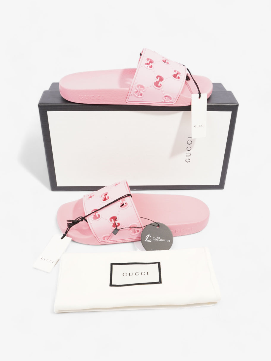 Gucci GG Slides Pink Rubber EU 38 UK 5 Image 10