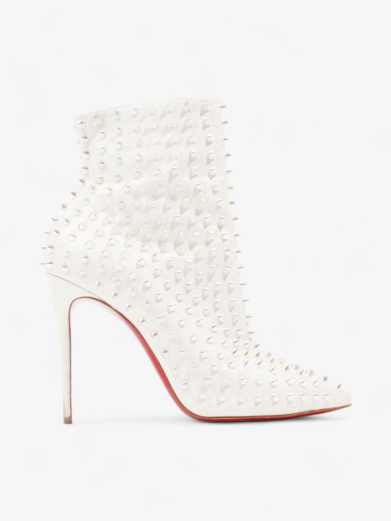  Christian Louboutin Snakila 100mm Snow / Clear Nappa Leather EU 39 UK 6