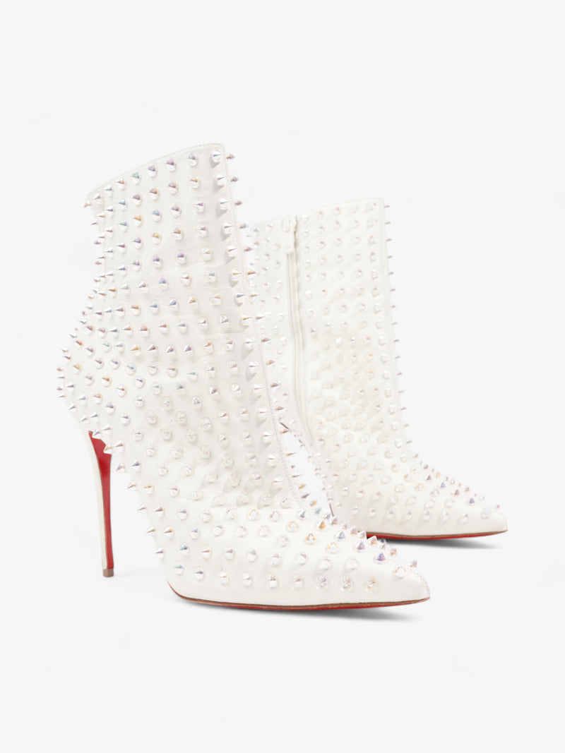  Christian Louboutin Snakila 100mm Snow / Clear Nappa Leather EU 39 UK 6