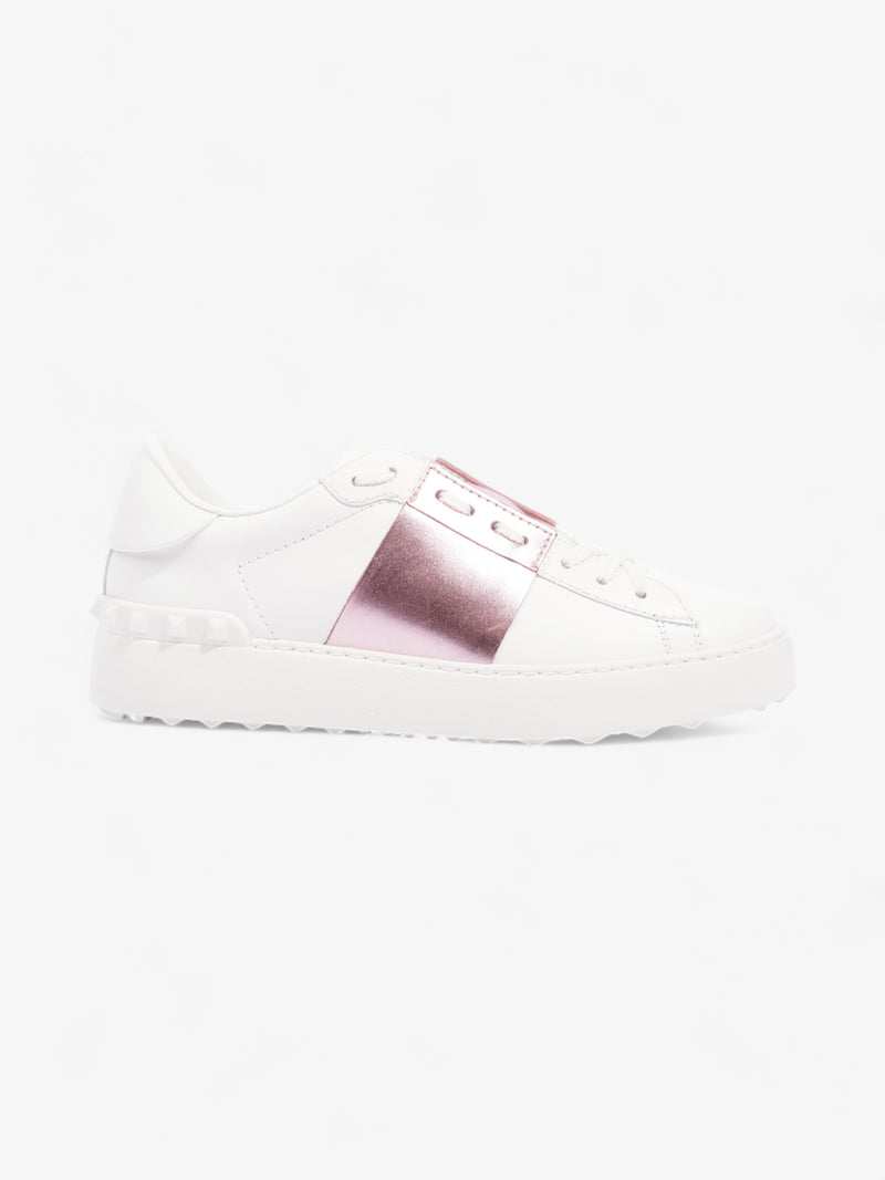  Valentino Open Sneakers  White / Pink Leather EU 37 UK 4