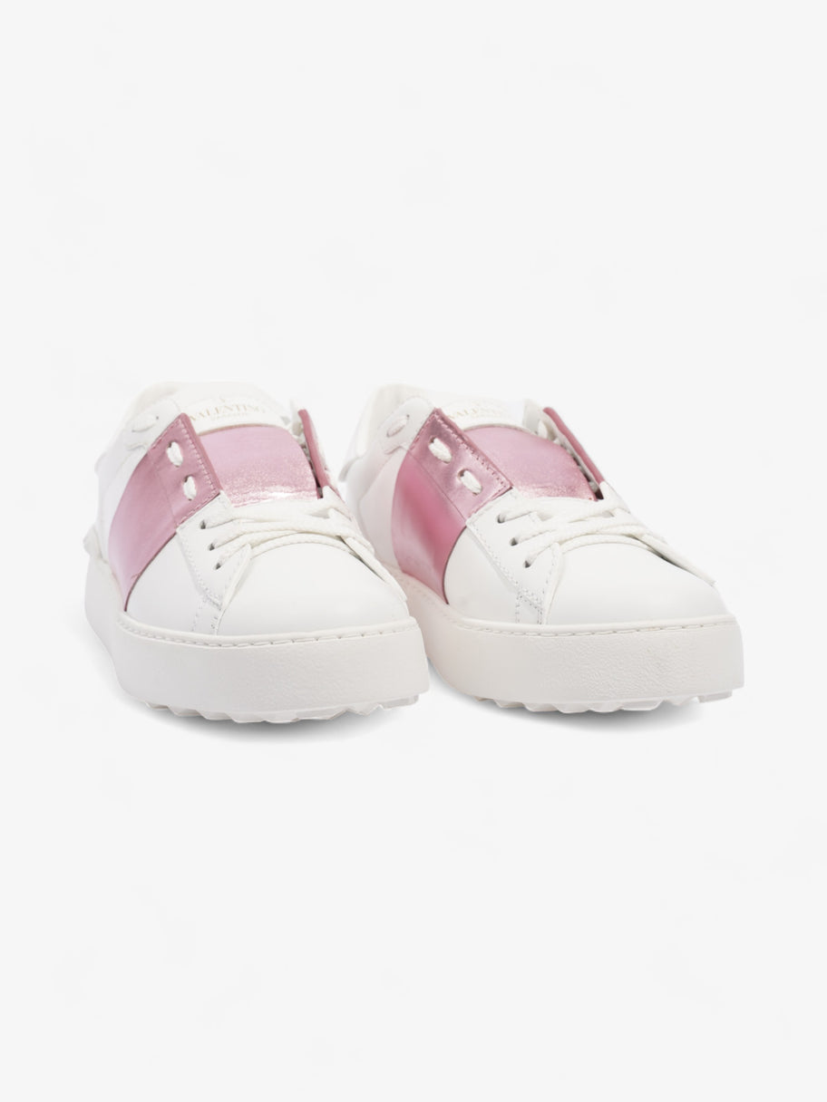 Valentino Open Sneakers  White / Pink Leather EU 37 UK 4 Image 2